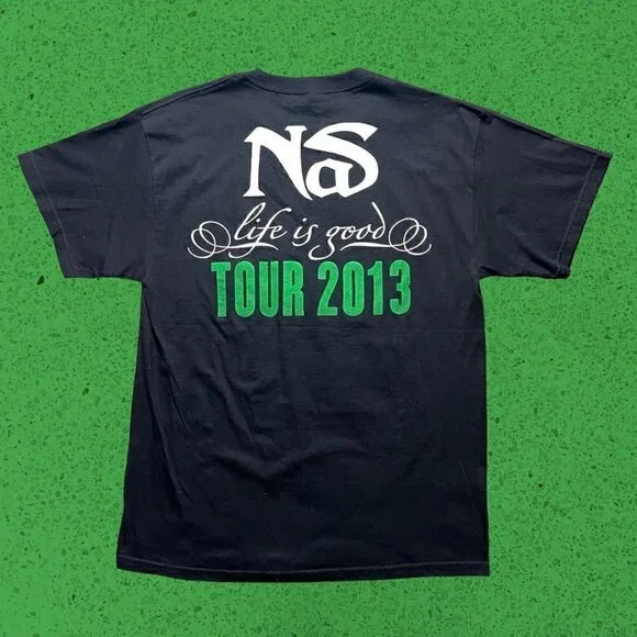 Nas rap style t shirt y2k vintage men’s L - Picture 3 of 6